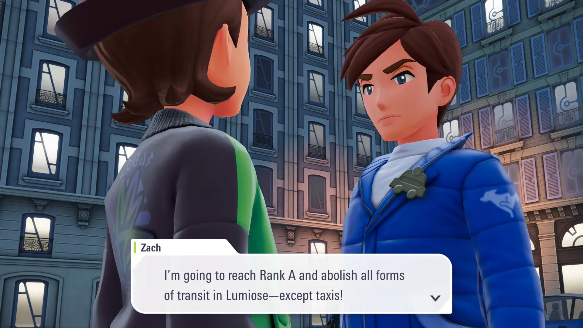 The Rank Z opponent, Zach, talking about how he’s going abolish all forms of transit in the city except for taxis. For some reason.